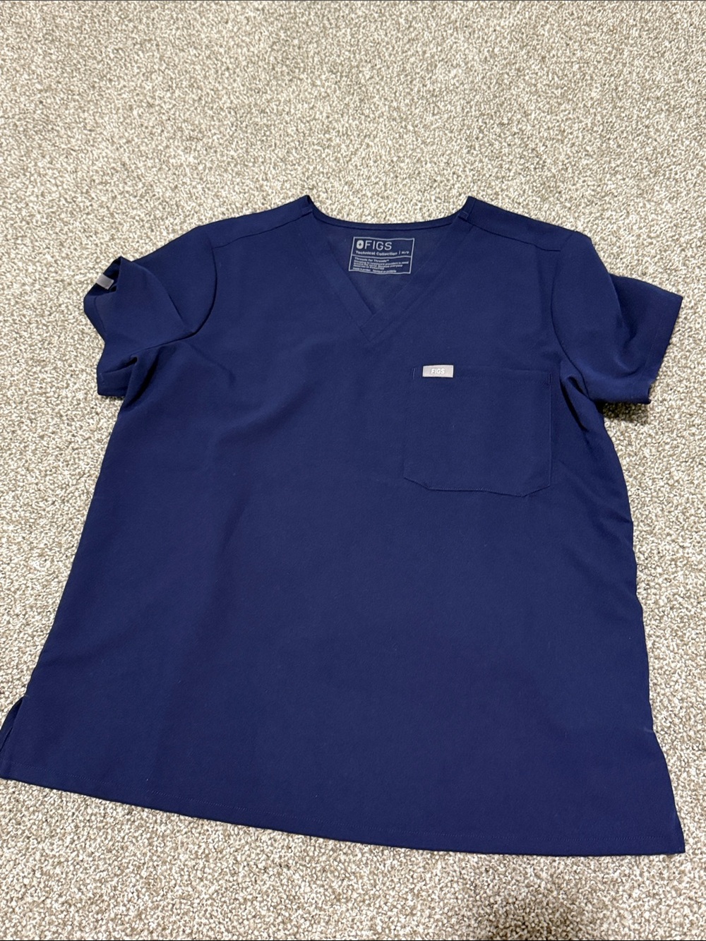 Women's Navy Petite Catarina Scrub Top MP